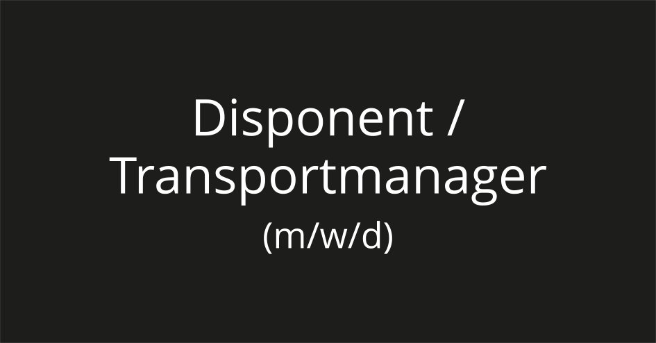 Disponent / Transportmanager