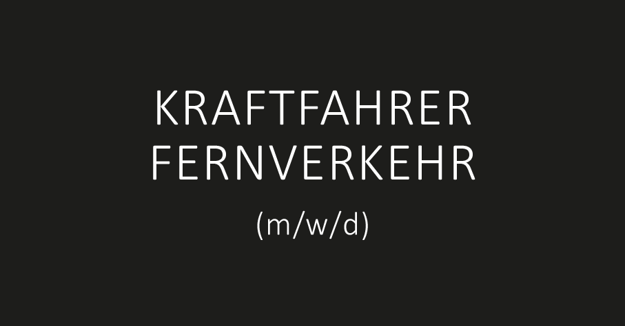 KRAFTFAHRER FERNVERKEHR